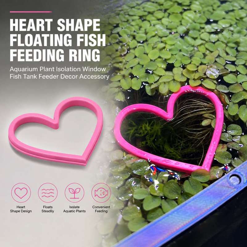 Aquarium Fertilizer - Anello Galleggiante a Forma di Cuore