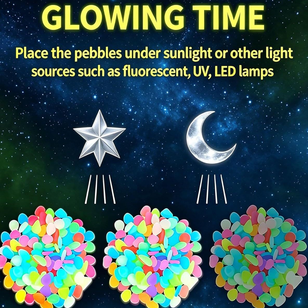 Ciottoli luminosi colorati che - Plant Aquarium Pot recensione e prezzo